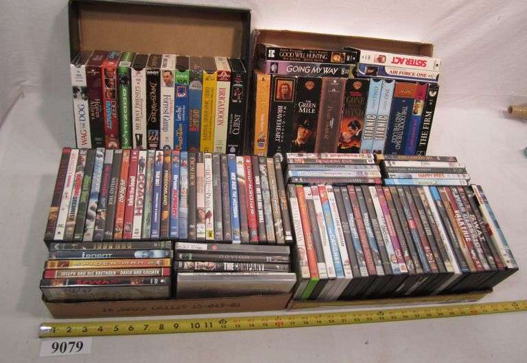 Various DVDs, VHS tapes Mark Van Hook, Auctioneer