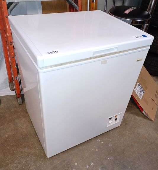 Small Magic Chef chest freezer Mark Van Hook, Auctioneer