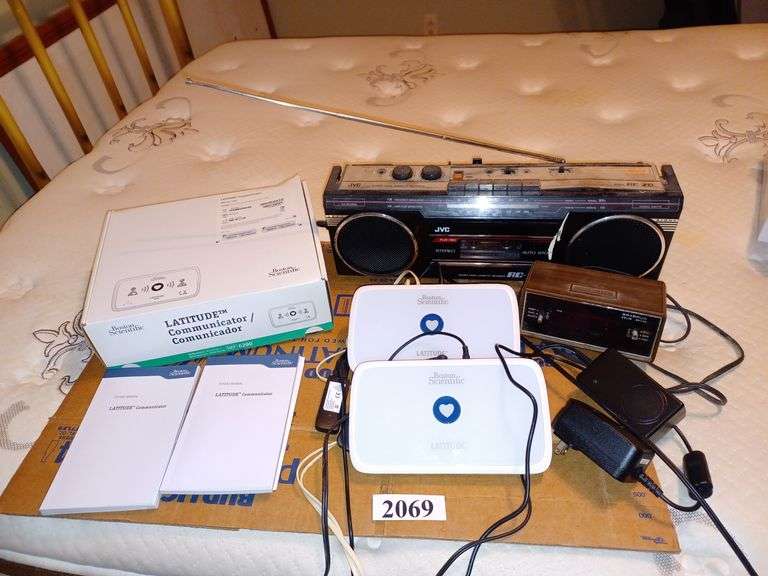 (2) Latitude medical communicators, JVC radio, clock radio. Mark Van