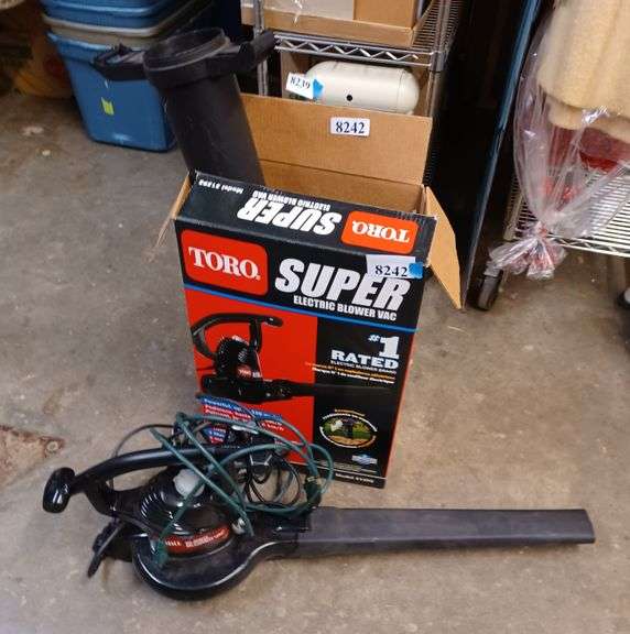 Toro Electric blower with extension cord Mark Van Hook, Auctioneer