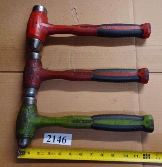 3 SnapOn hammers Mark Van Hook, Auctioneer