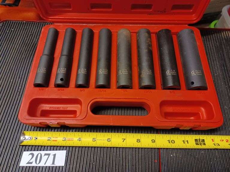 Sunex extra deep well socket set 1/2 through 15/16 in case Mark Van