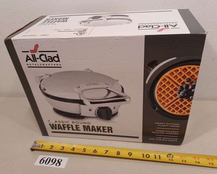 Allclad waffle maker unused in box Mark Van Hook, Auctioneer