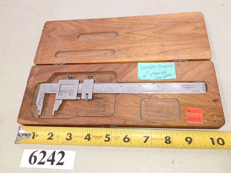 ScherrTumico 6 inch Vernier caliper in wood case Mark Van Hook