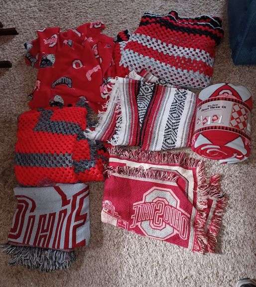 Ohio State fleece throw kit, afghans, snuggie, blankets Mark Van Hook