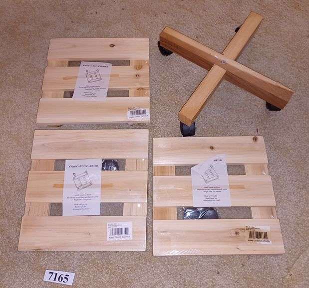 (3) K9660 Cargo Carrier kits new in packaging, small wood dolly Mark