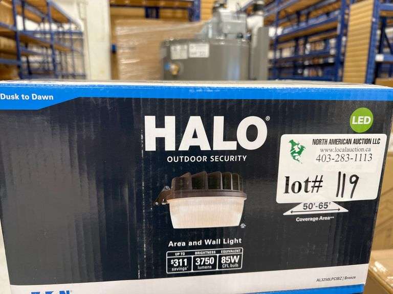 HALO OUTDOOR SECURITY LIGHT AREA AND WALL LIGHT North American