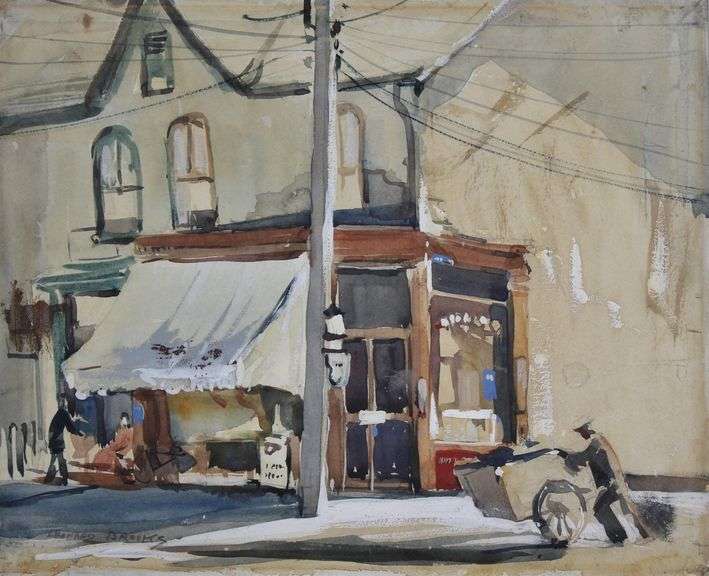 Leonard Brooks Untitled Street Vendor Northrow Gallery Auctions Ltd.