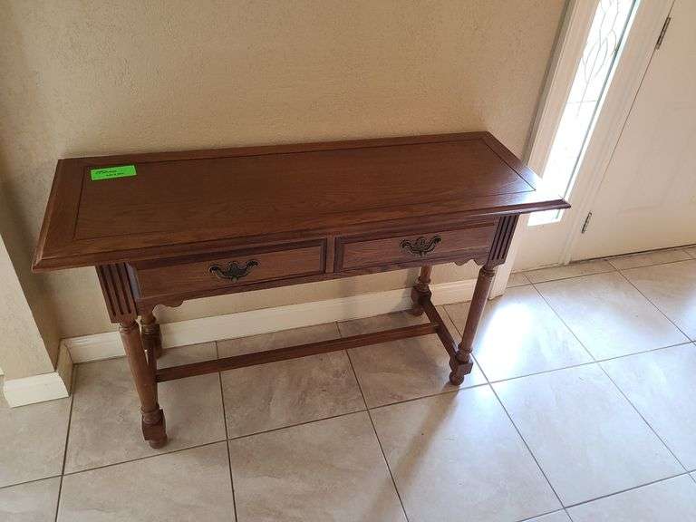 Broyhill Solid Wood Library Table Ness Bros Realtors & Auctioneers