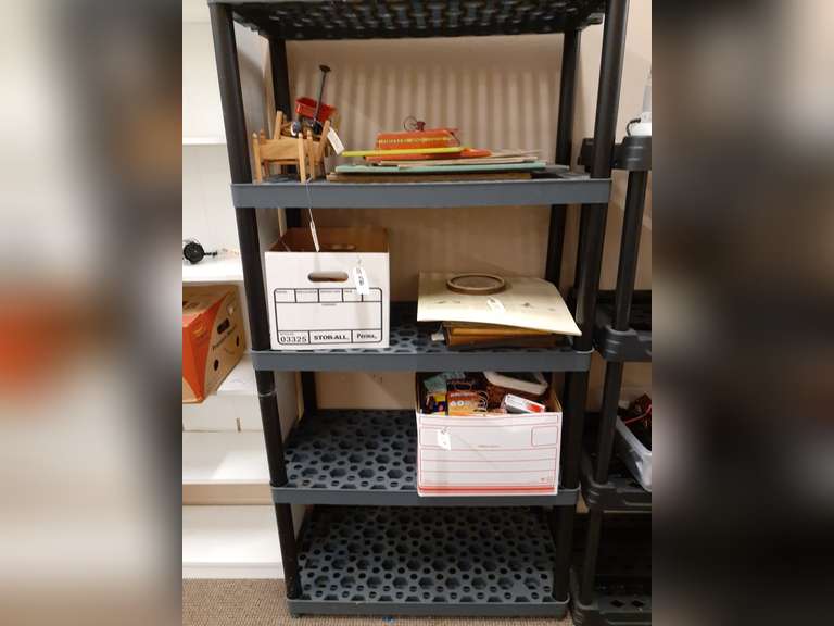 5shelf Plastic Storage Shelf, 18x36x72 Contents Not Included