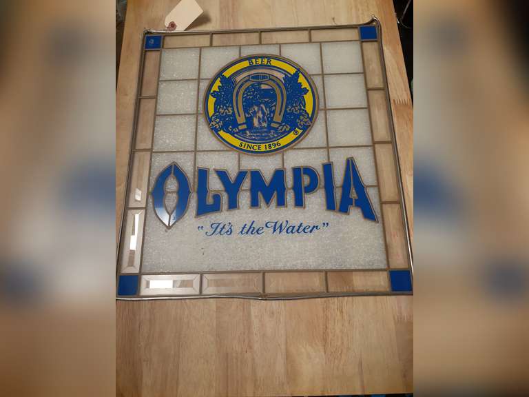 Stained Glass Olympia Beer Sign Northern Kentucky Auction, LLC