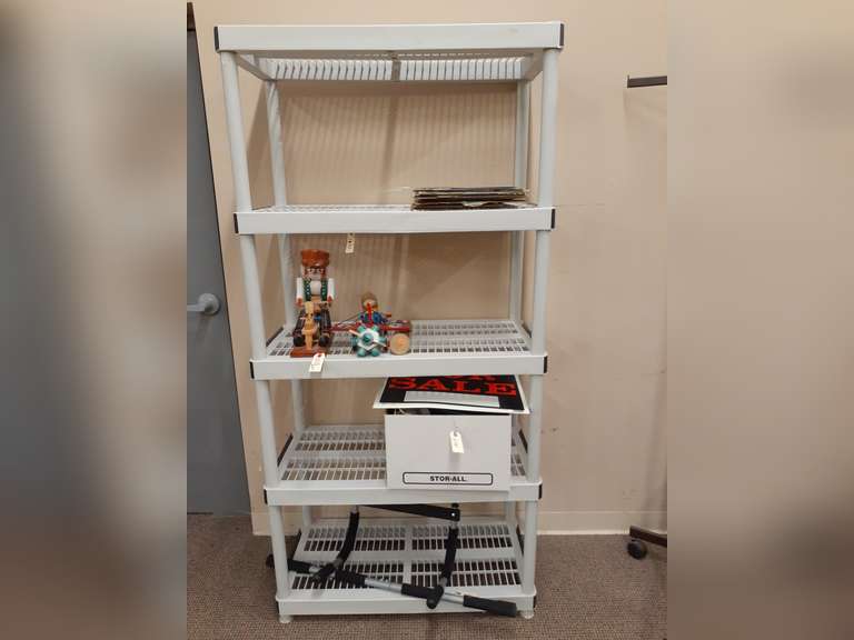 White Plastic 5shelf Shelving Unit, 18x36x72 Contents Not Included