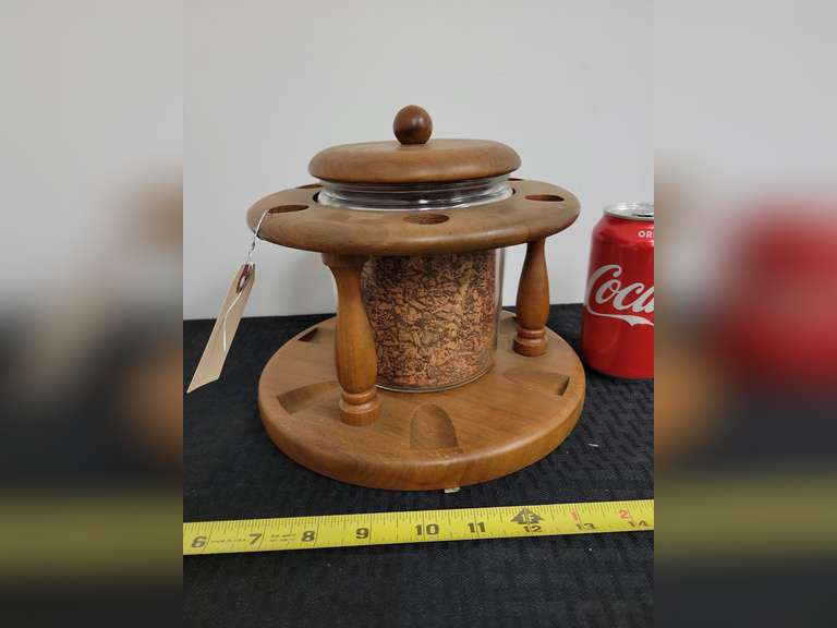 Pipe Stand with Tobacco Canister Northern Kentucky Auction, LLC