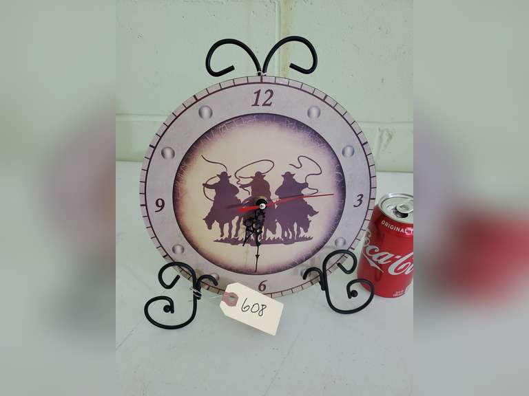 Chesapeake Bay LTD Battery Operated Clock Cowboys