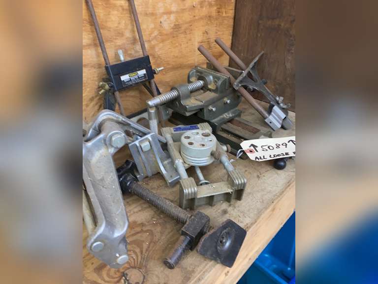 Miscellaneous tool guides, tubing bender, bench top vise, dialing jig