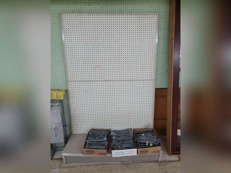 Peg Board Rack and Pegs, Approx 48" W x 72" H x 18" D