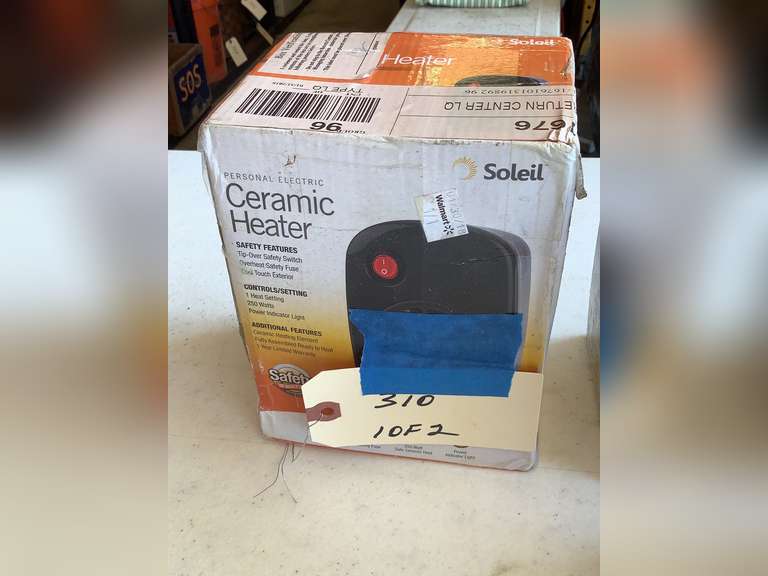 2 Ceramic heaters with safety switch on the bottom. One not opened and ...