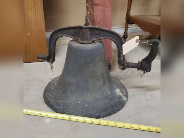 Antique Cast Iron Dinner Bell and Yoke With Post Northern Kentucky