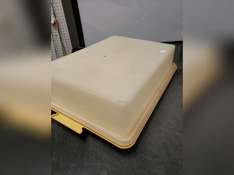 Tupperware cake/cupcake carrier and glass bowl