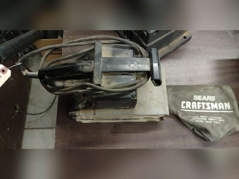 Craftsman belt sander with dust bag.