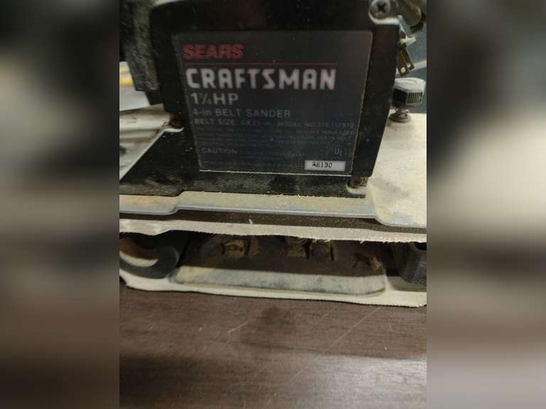 Craftsman belt sander with dust bag.