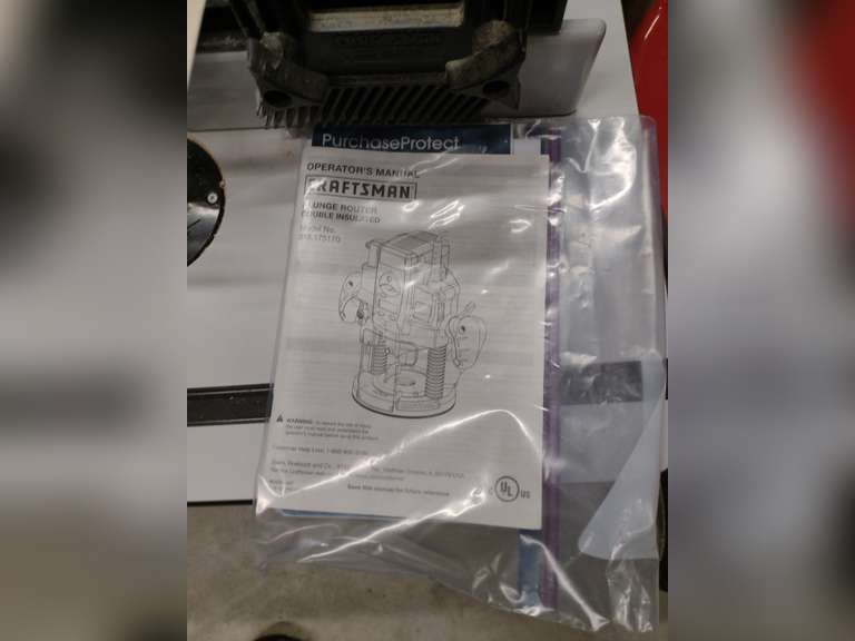 Craftsman router and table, 2 Peak HP, Variable Speed, 1/2" Collet