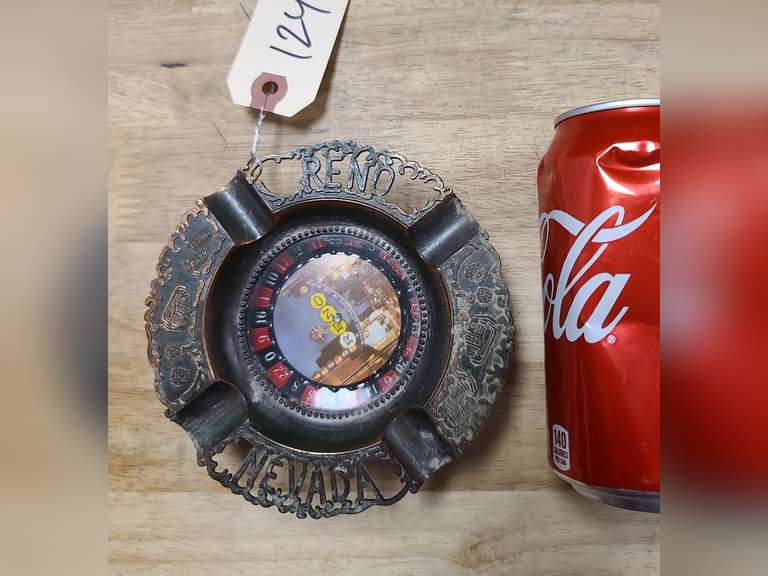 Vintage Reno, NV roulette wheel ashtray. Works.