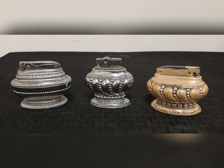 3 Vintage Tabletop Lighters Northern Kentucky Auction, LLC