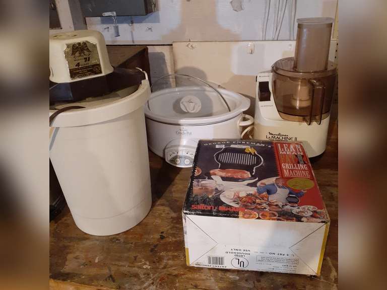 4 Quart Electric Ice Cream Maker, Rival Slow Cooker, Moulinex Food