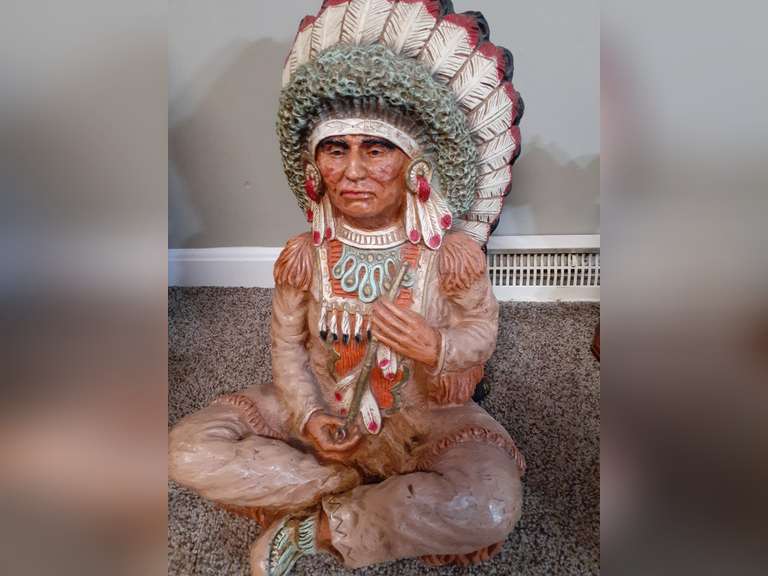 1973 Universal Statuary Company Vaughn Kendrick Indian Chief Resin Statuary  (FR) - Northern Kentucky Auction, LLC