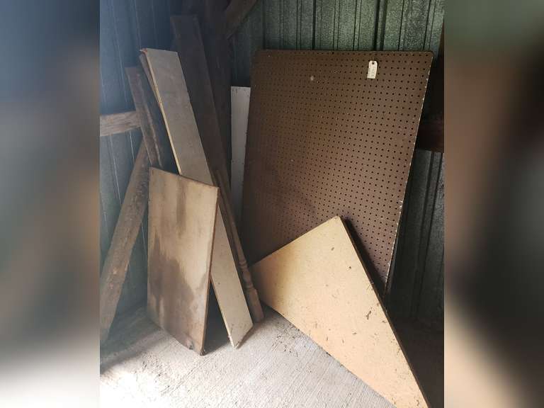 Peg board, barn wood and more (SH)