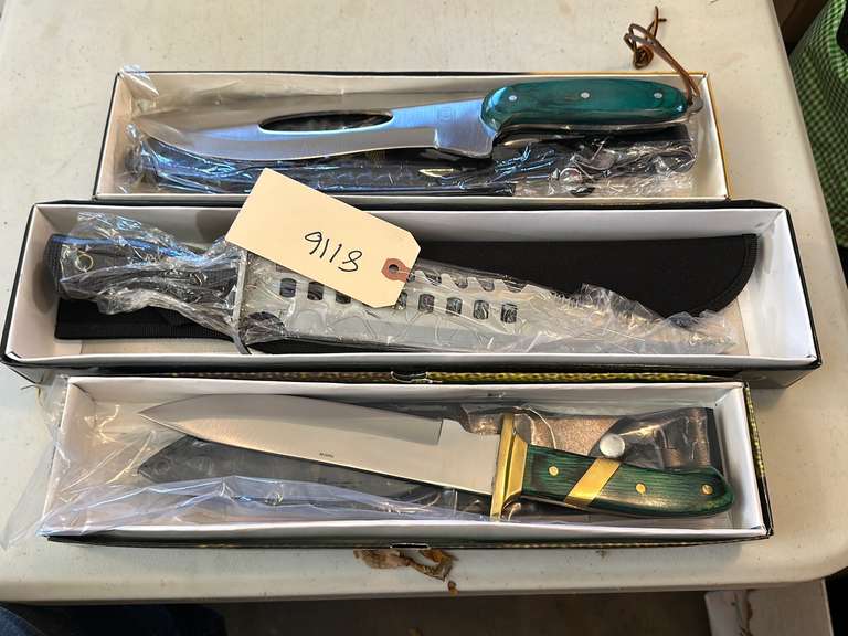 3 Large Frost cutlery knives