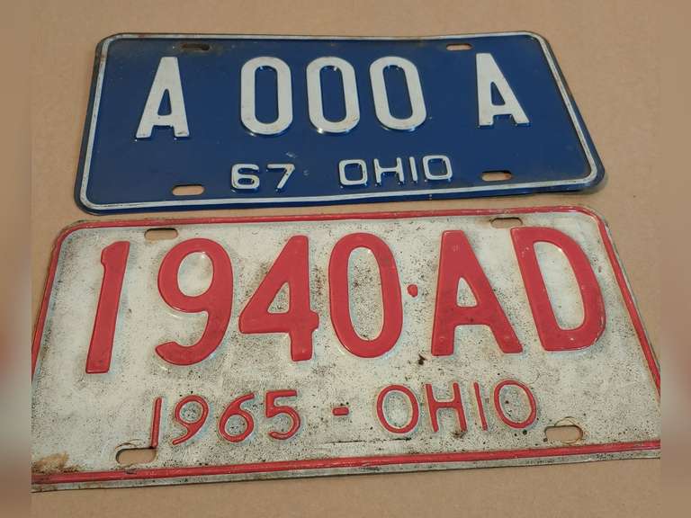 1965 and 1970 Ohio license plate tag Northern Kentucky Auction, LLC