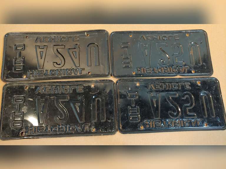 4 Ohio historical license plate tags Northern Kentucky Auction, LLC