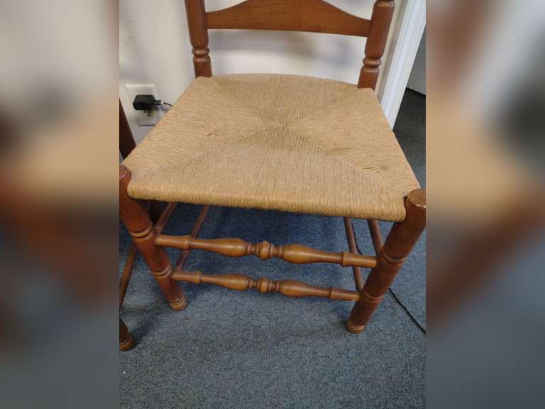 Ladder back cane bottom chairs