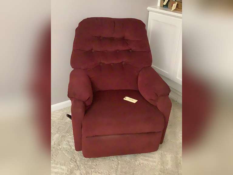 Swivel rocker recliner which measures approximately 37” x 31” x 29