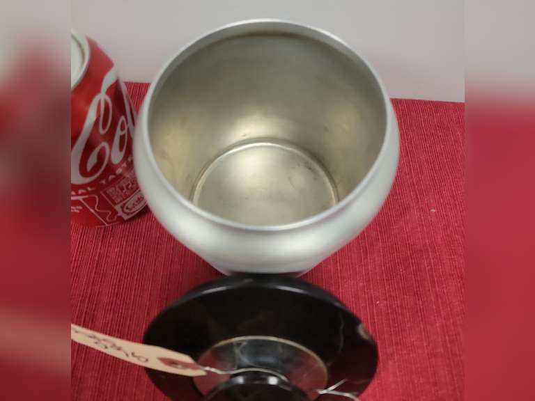 Brushed Aluminum Grease Jar and Salt/ Pepper Shakers Northern