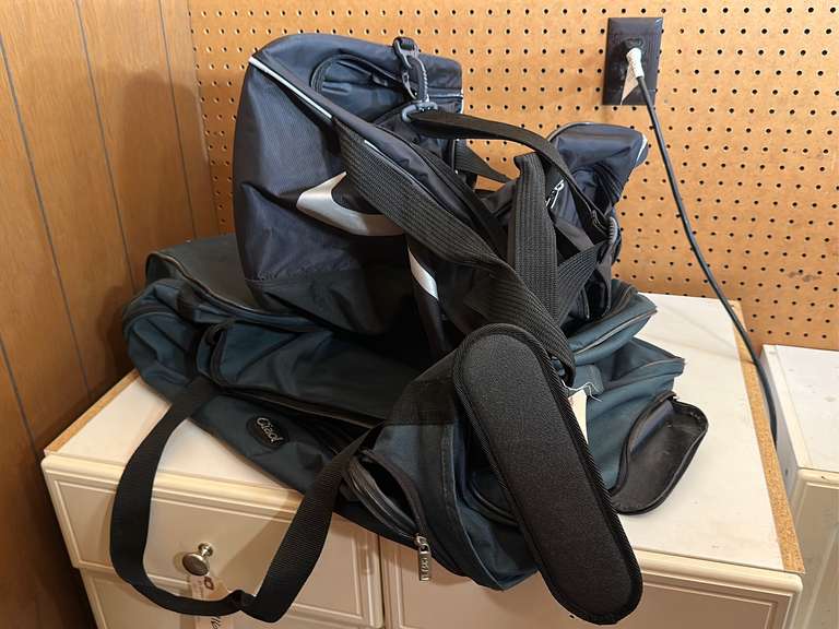 Rolling duffel bag, Nike gym bag