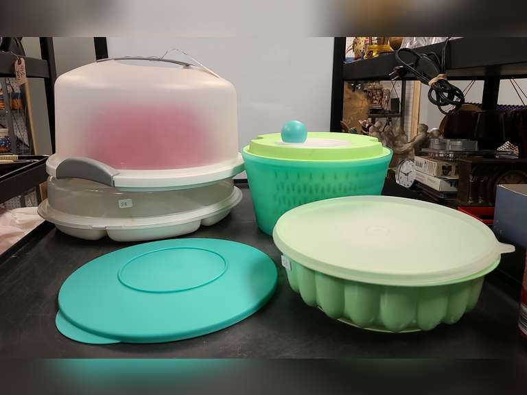 Tupperware salad spinner, jello mold and misc plasticware Northern