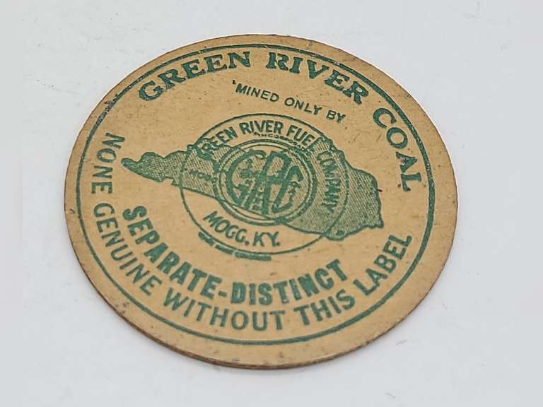 (8) Kentucky Coal Scrip & Tags (RARE R10 Cottingham Bros Robards, KY