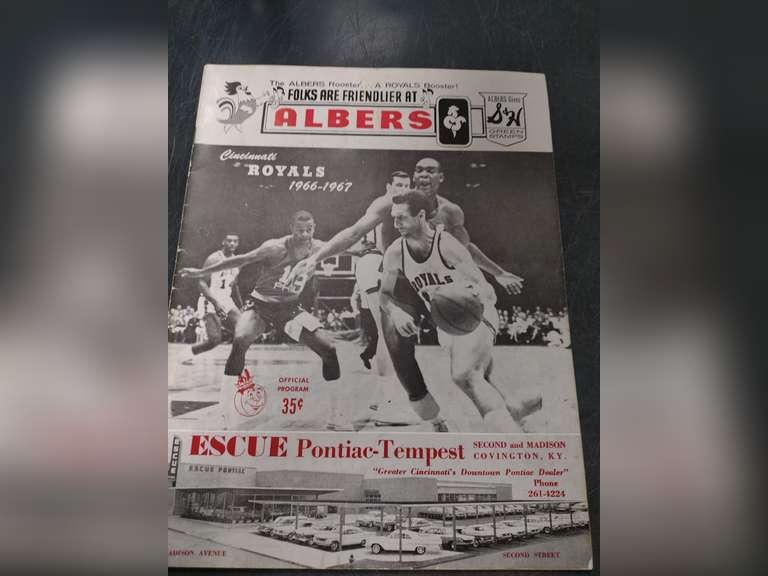 Cincinnati Royals 196667 Official Program. Northern Kentucky Auction