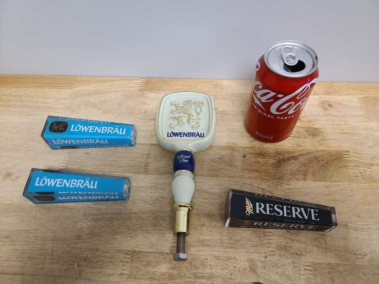 Beer tap handles Lowenbrau, Miller Reserve & Lowenbrau Select Beer