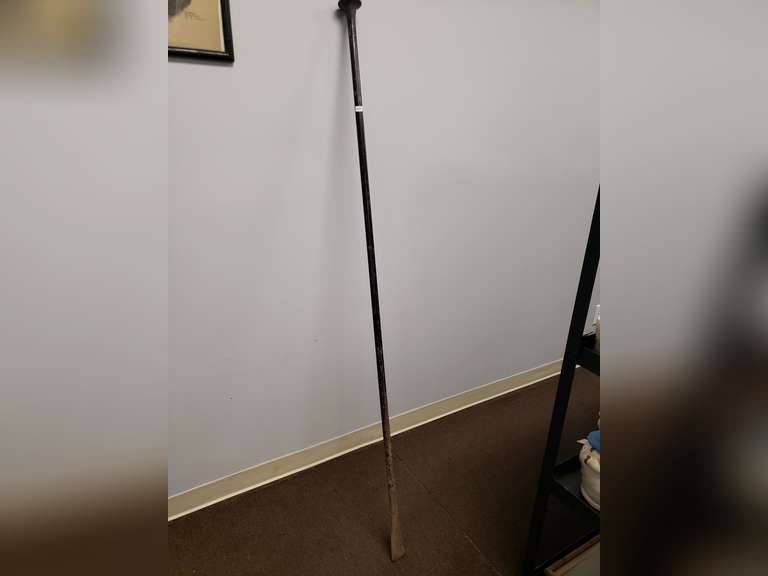 Post hole digging bar with tamper 73" tall