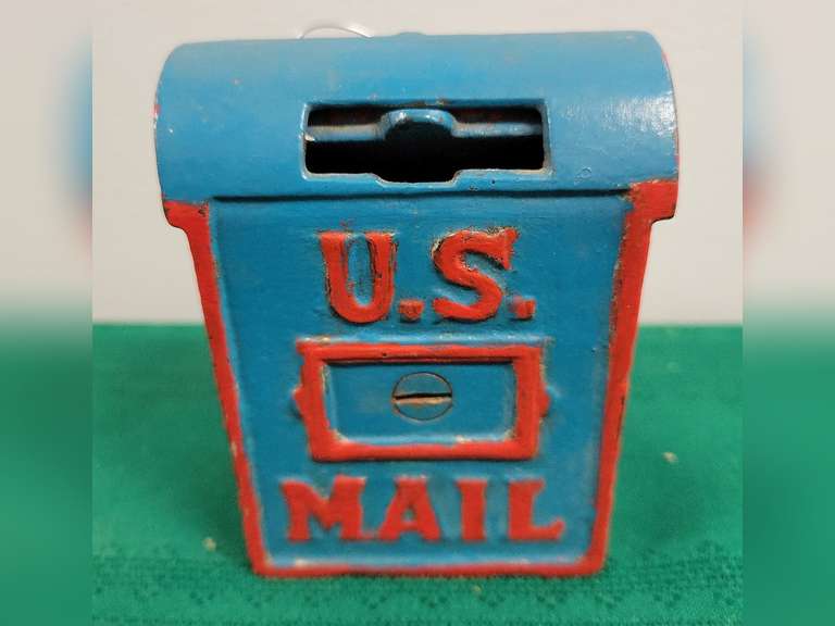 Antique Cast Iron "US Mail" bank Northern Kentucky Auction, LLC