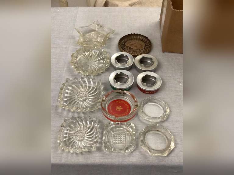 Various types of ashtrays.