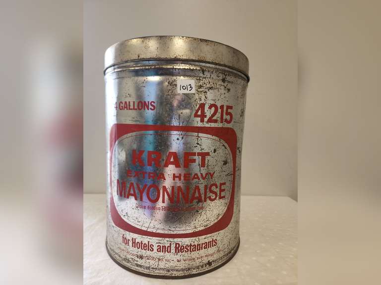 Kraft Mayonnaise 4gallon tin full of recipes, etc.