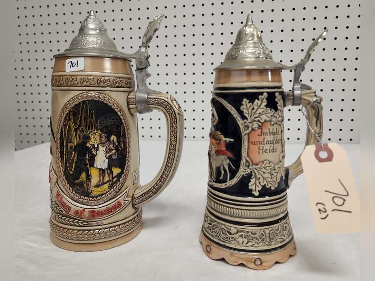 Budweiser beer stein "F Series" & musical beer stein (works)