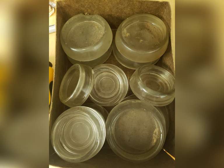 Antique glass furniture coasters Northern Kentucky Auction, LLC