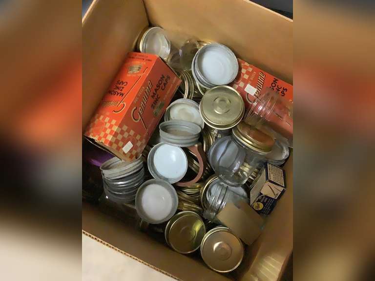 2 Boxes of jars and lids.