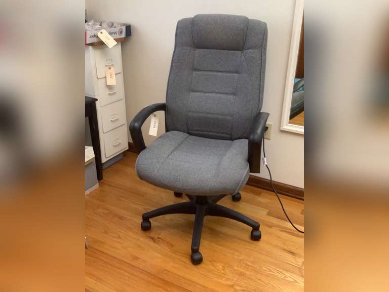 High back office chair. Raises & lowers.